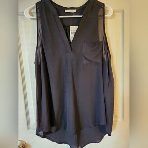 Lush Black Sleeveless Blouse